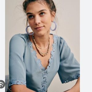 Sezane silk blouse